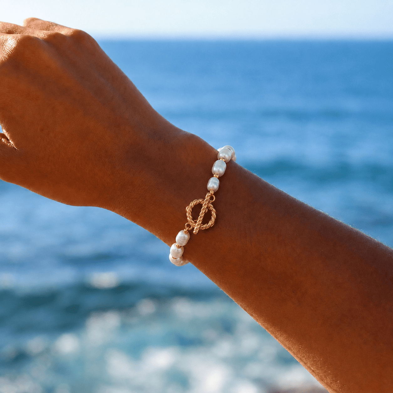 Bracelet en perles de culture