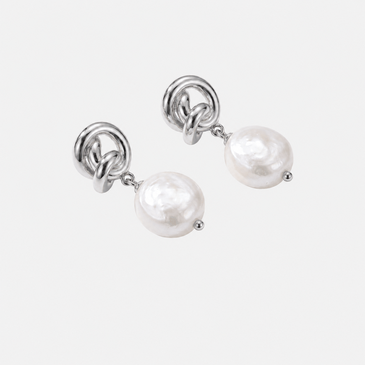Boucles d'Oreilles Perle Nœud