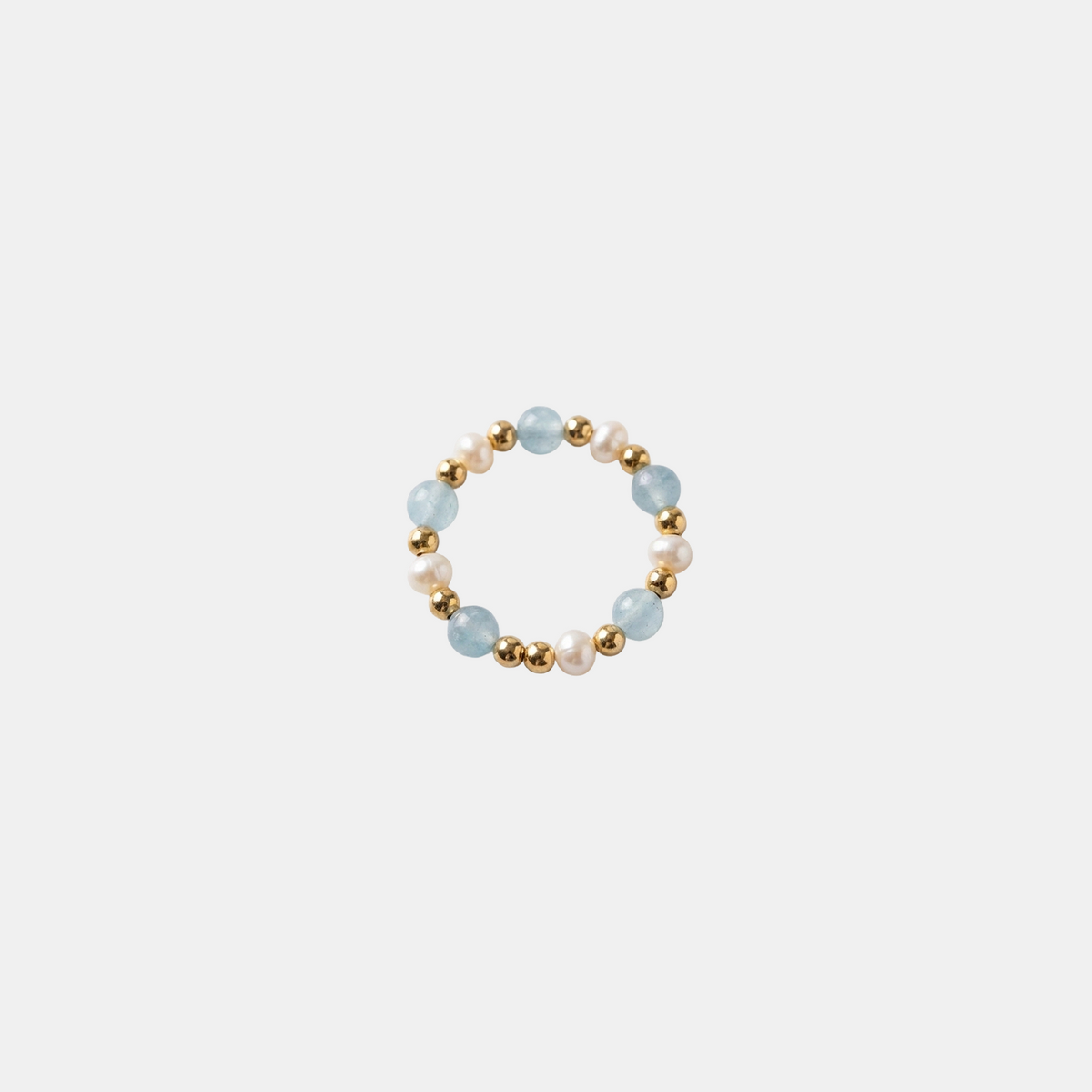 Bague en Perle Bleu Côtier