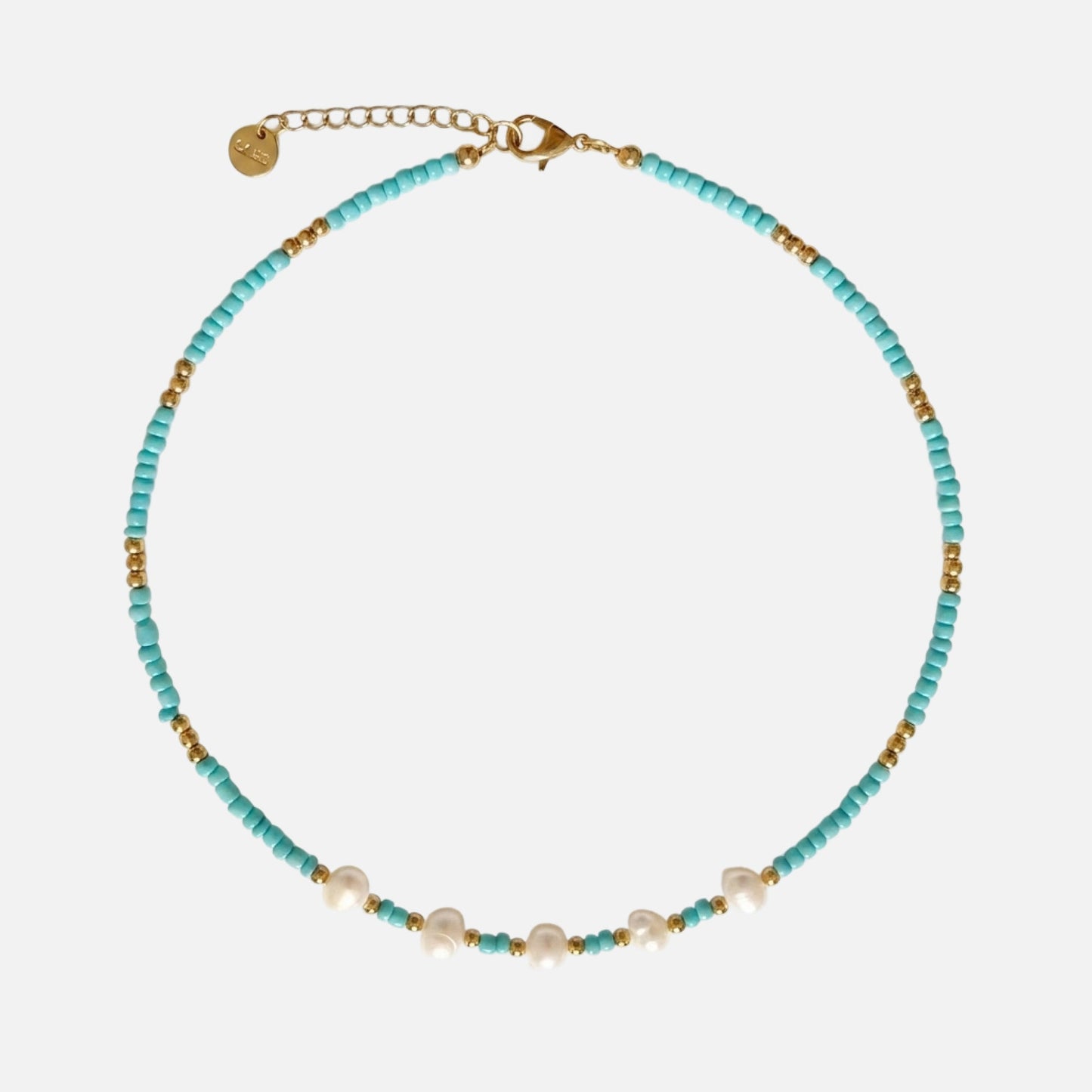 Collier en Turquoise Parel