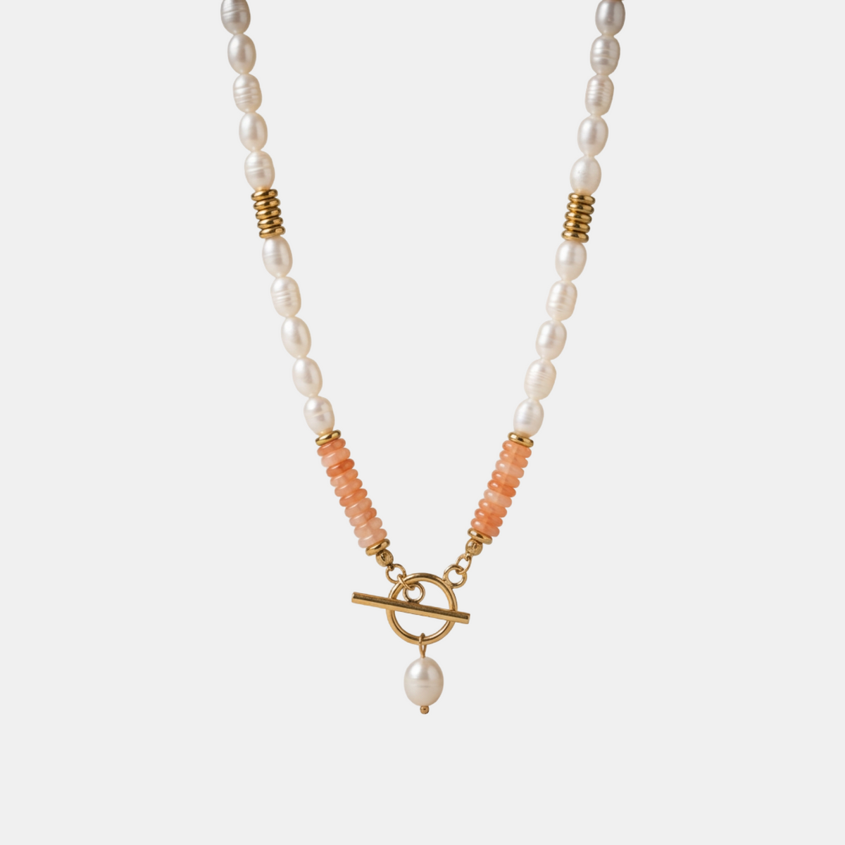 Collier de Perles de Cornaline au Lever du Soleil