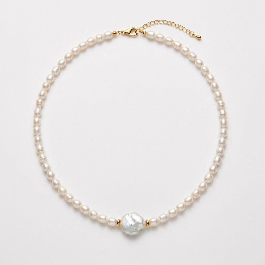 Collier en Perles d'Eau Douce Baroque