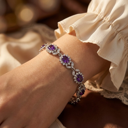 Bracelet Bloem Améthyste en Argent