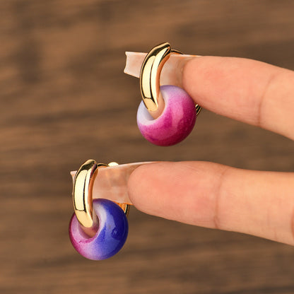 Boucles d'oreilles en cuivre Prisme