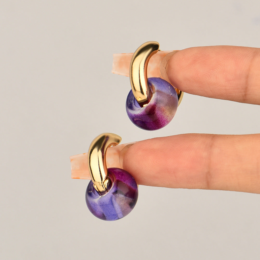 Boucles d'oreilles en cuivre Prisme