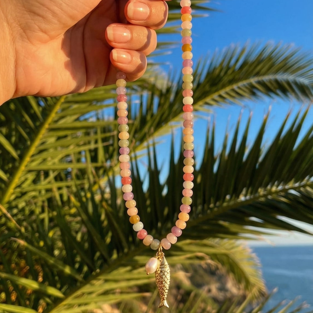 Collier de Poisson en Perles Bonbons