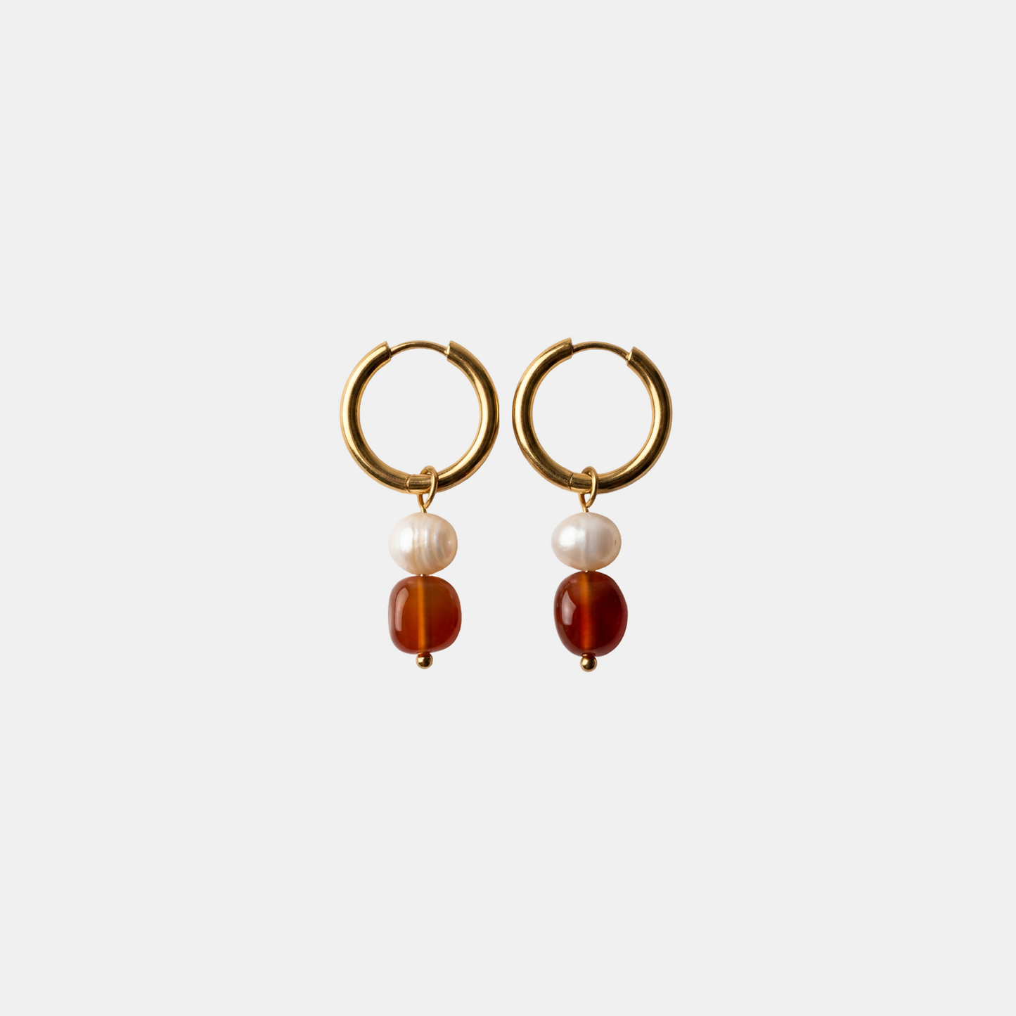Boucles d'oreilles en perles de cornaline