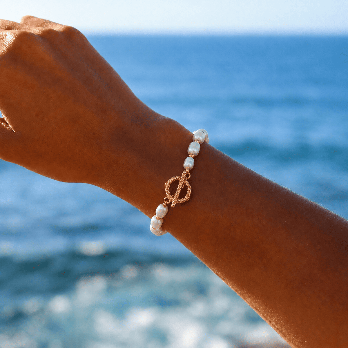 Bracelet en perles de culture