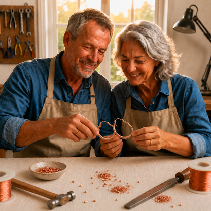 Boucles d'oreilles en cuivre Ruisseau