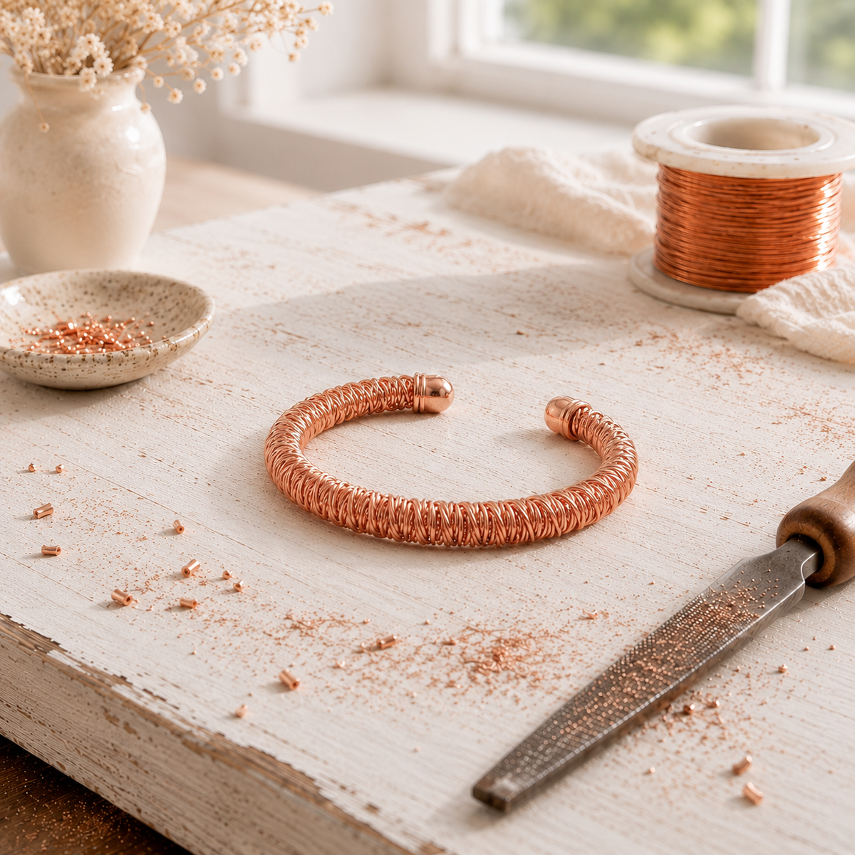 Bracelet en cuivre Bourrasque
