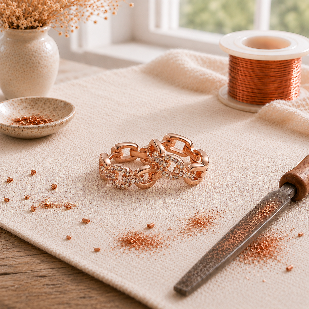 Boucles d'oreilles en cuivre Tor