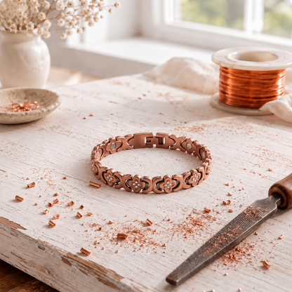 Bracelet en cuivre Trèfle Éternel