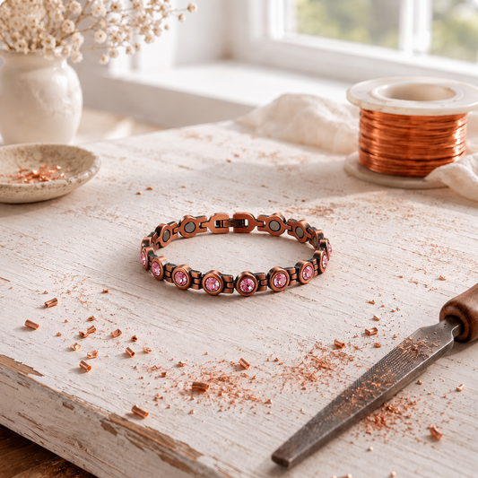 Bracelet en cuivre et cristaux Roselle