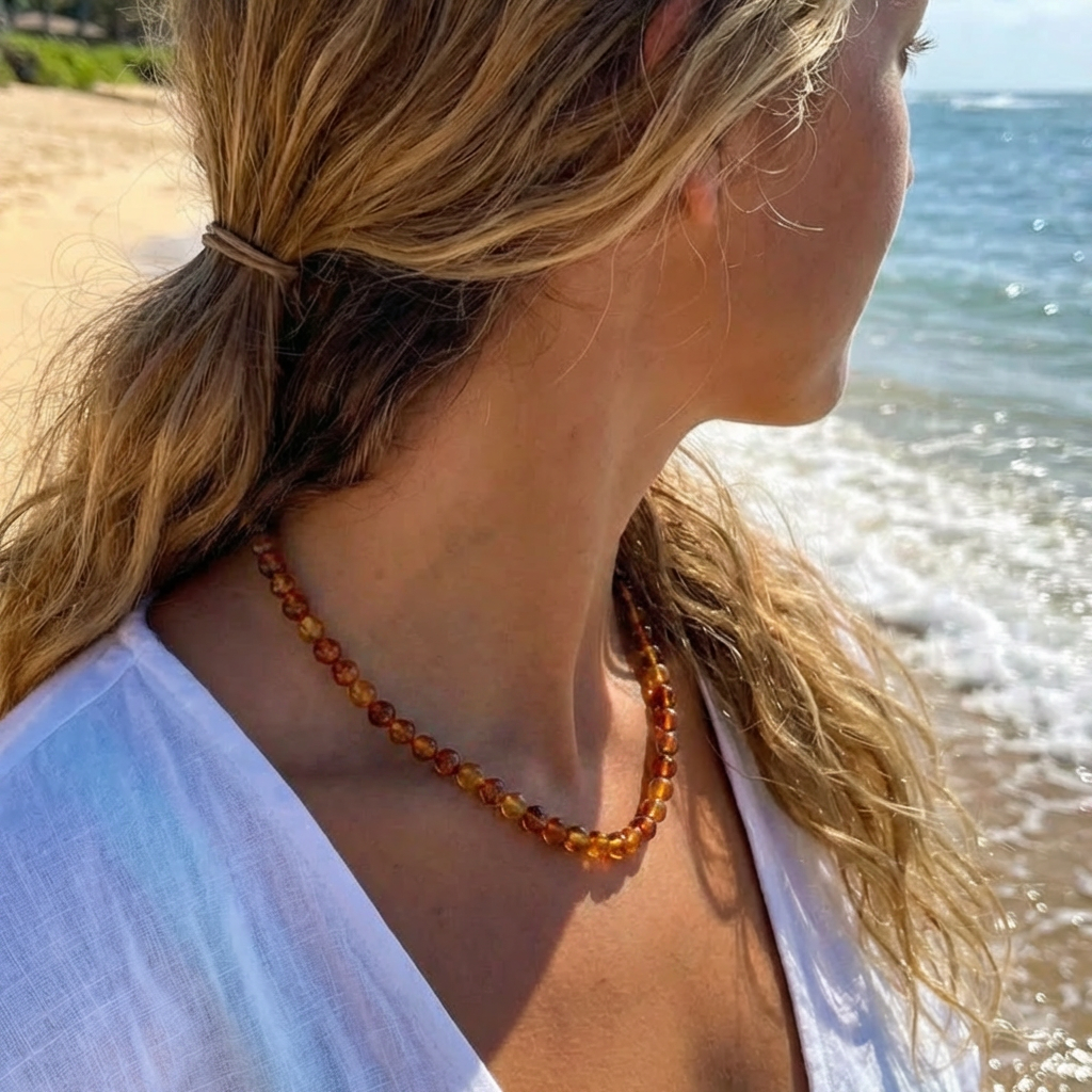 Collier à perles de honing