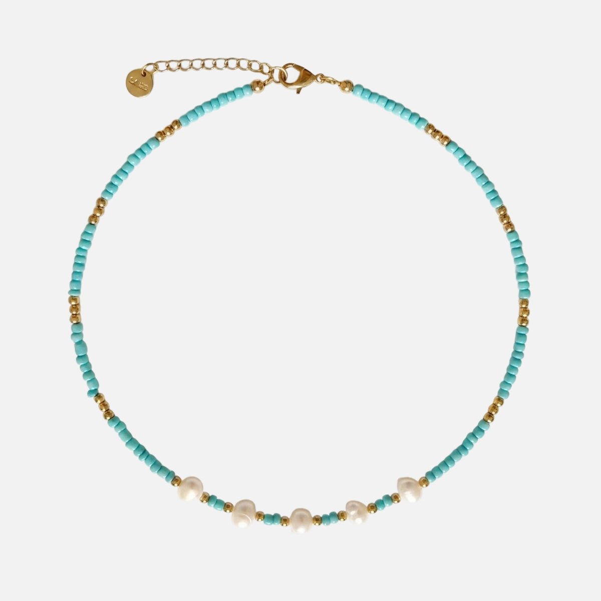 Collier en Turquoise Parel
