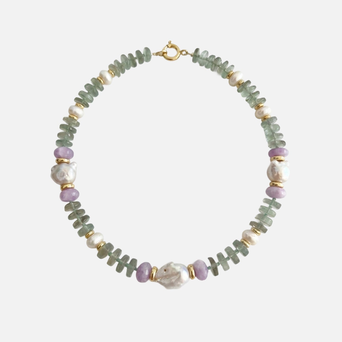 Collier de perles en jade vert