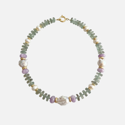 Collier de perles en jade vert