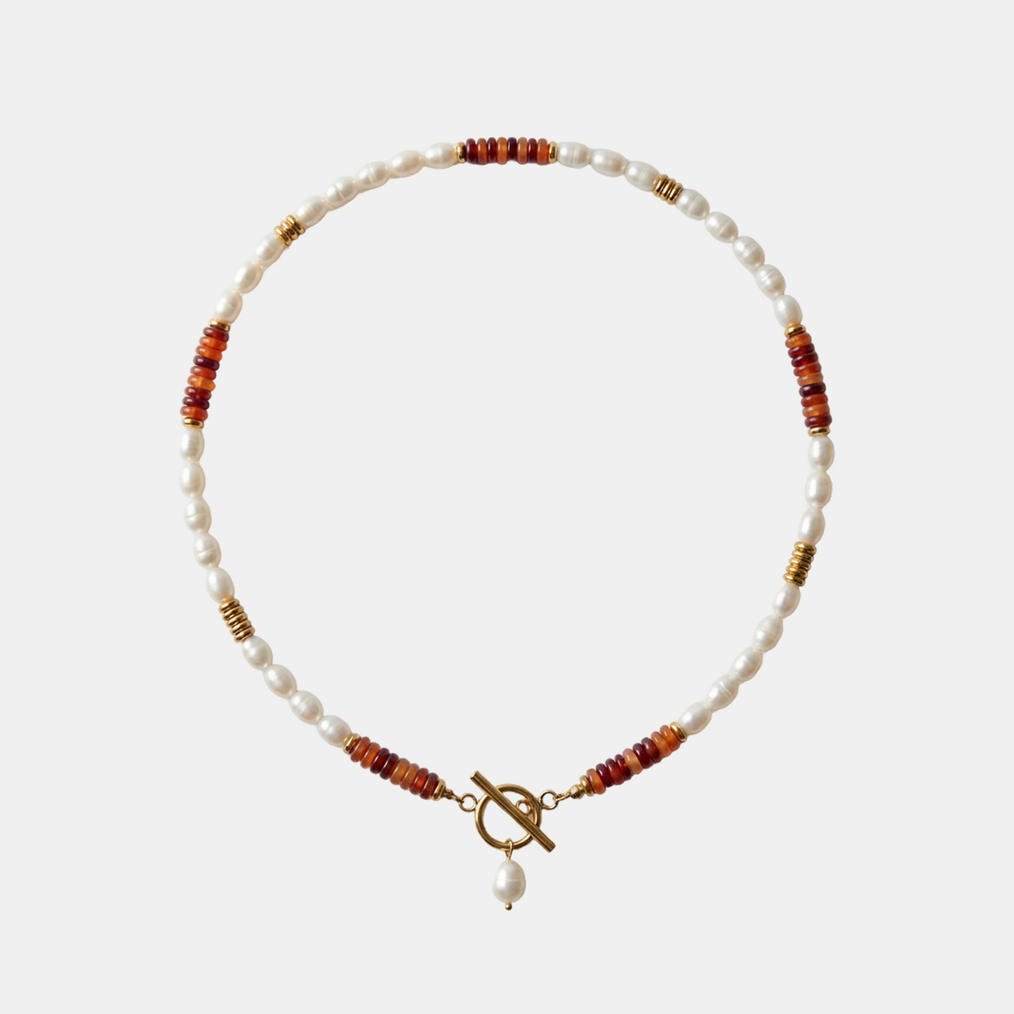 Collier en Carneool Perle Ember