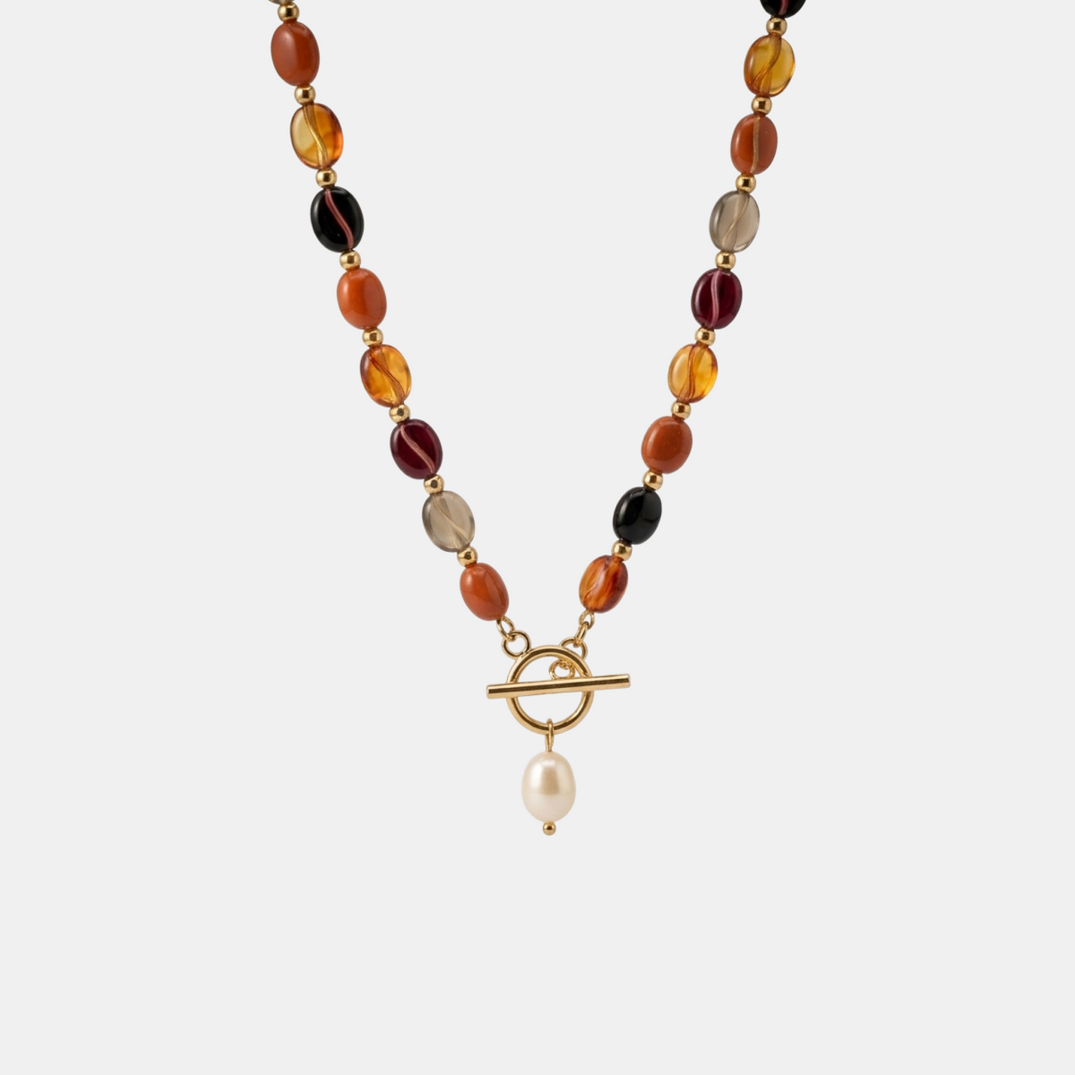 Collier Mocha Parelsnoer