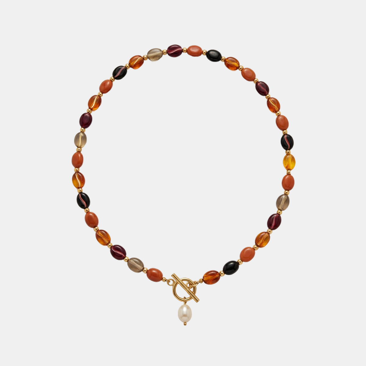 Collier Mocha Parelsnoer