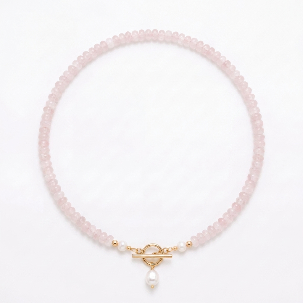 Collier de Perles Roses