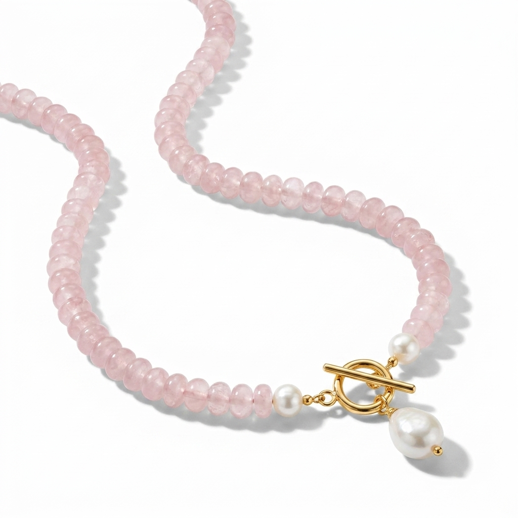 Collier de Perles Roses