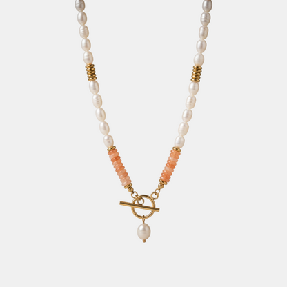 Collier de Perles de Cornaline au Lever du Soleil