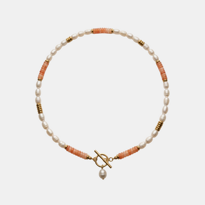 Collier de Perles de Cornaline au Lever du Soleil
