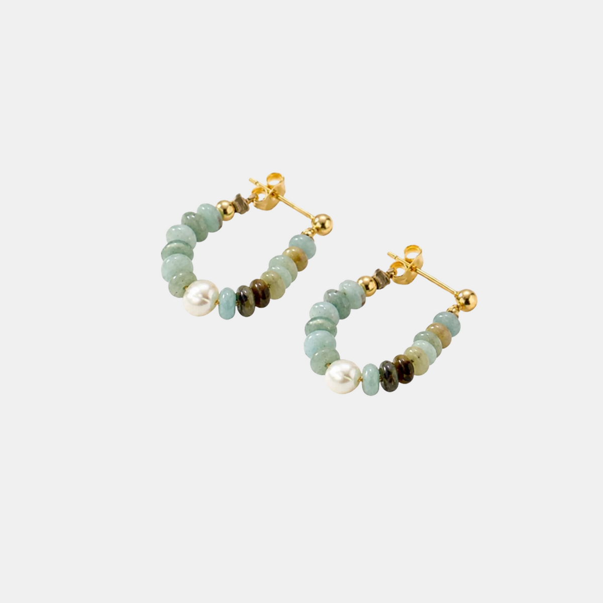 Boucles d'Oreilles en Perles de Turquoise