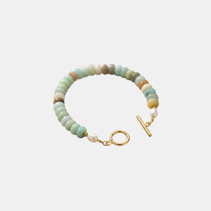 Bracelet Toggle en Perles Turquoise