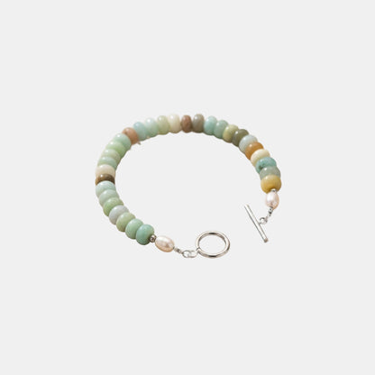 Bracelet Toggle en Perles Turquoise