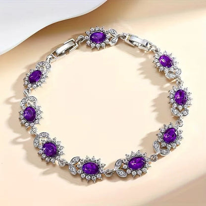 Bracelet Bloem Améthyste en Argent
