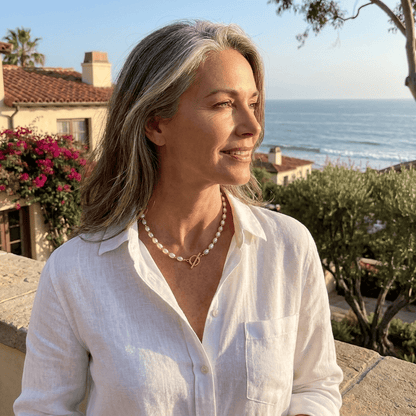 Collier en perles brillantes
