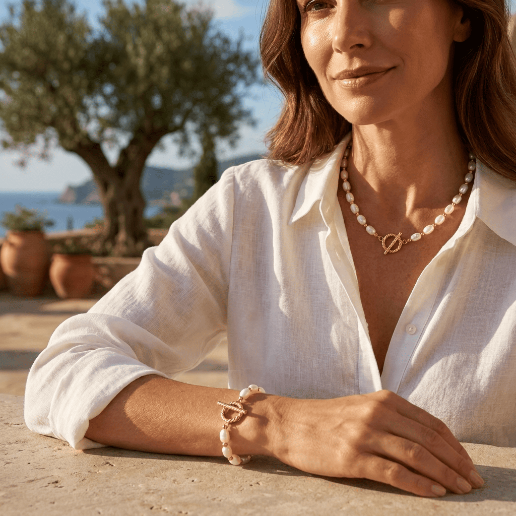 Bracelet en perles de culture