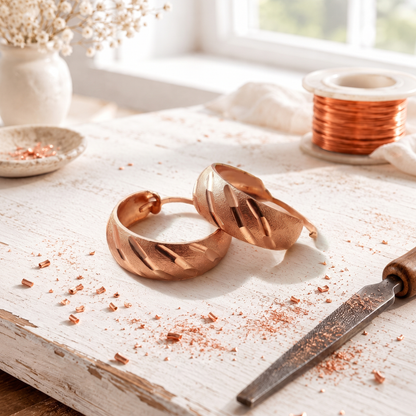 Boucles d'Oreilles en Cuivre