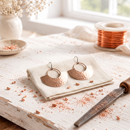 Boucles d'oreilles en cuivre Dusk