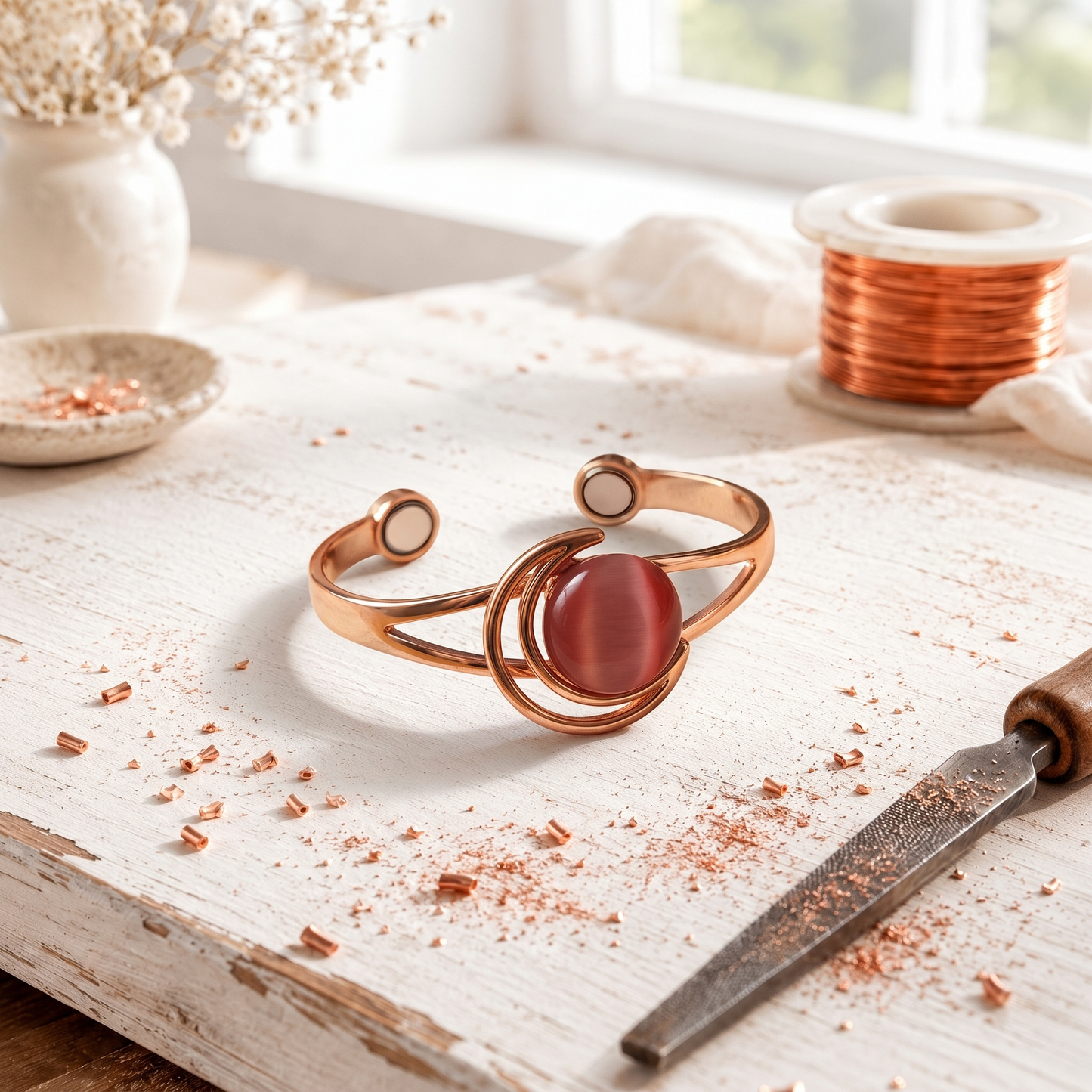 Bracelet en Cuivre Rose de Hearth