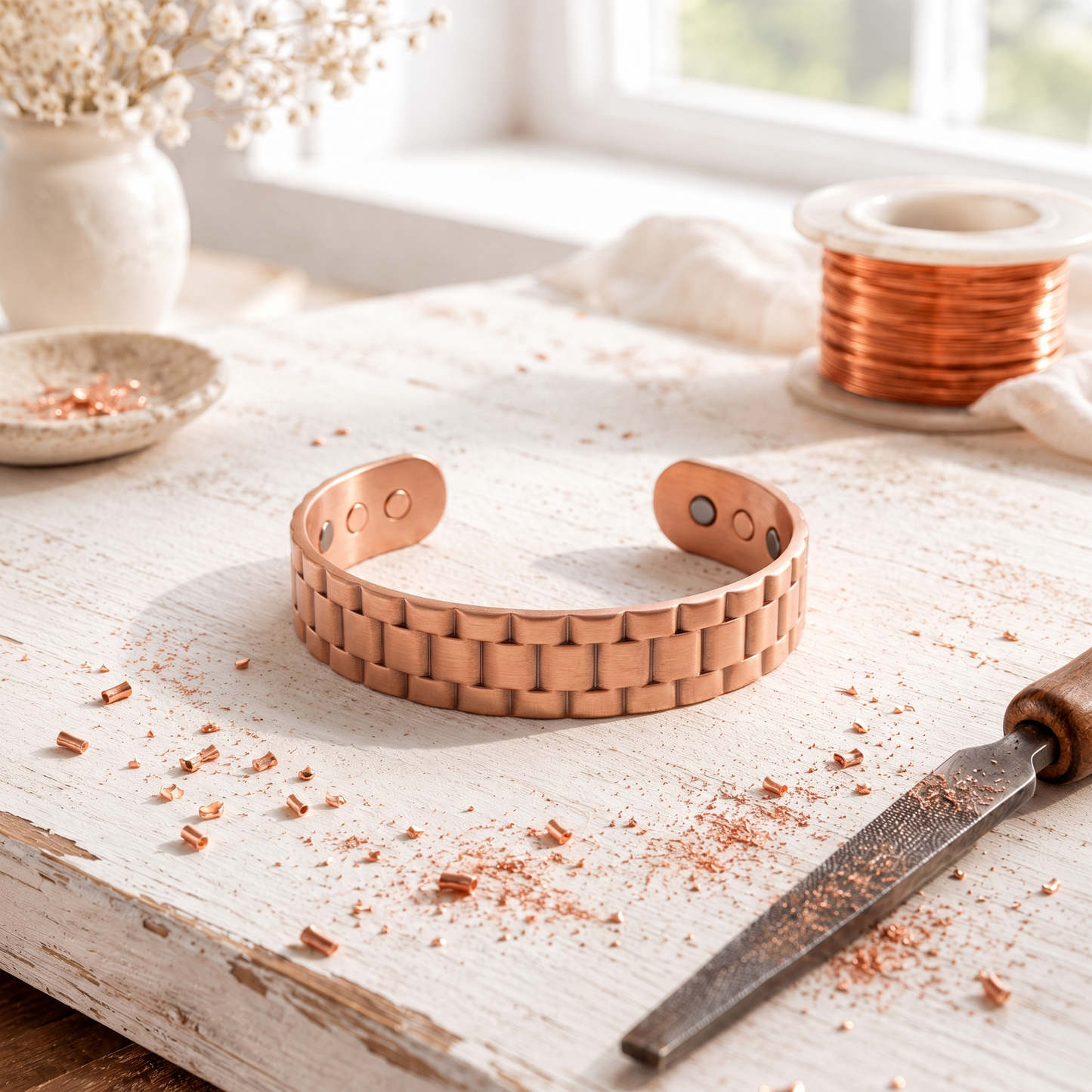 Bracelet en cuivre Ashlar Heren