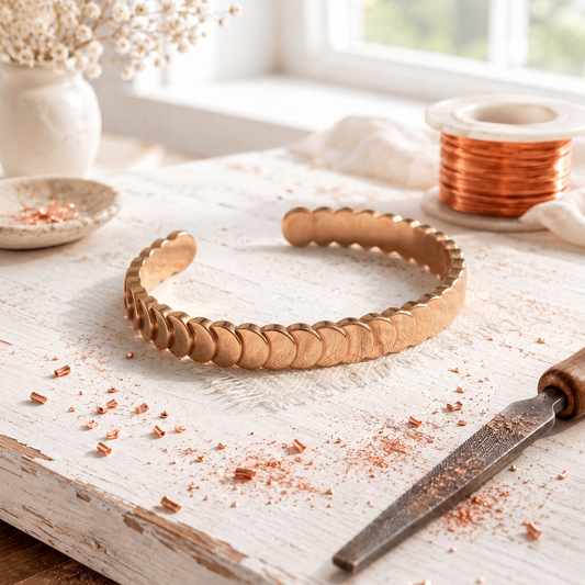 Bracelet en Écailles de Cuivre