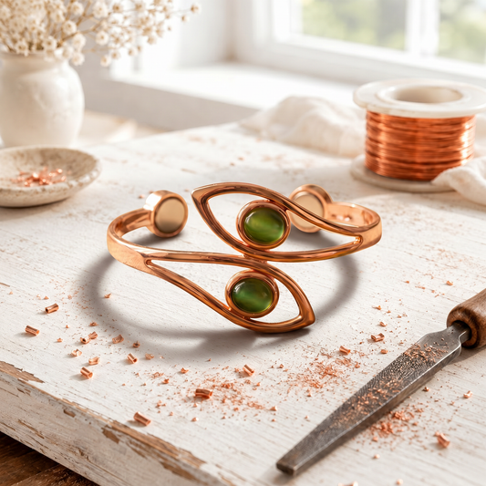 Bracelet en cuivre Frond