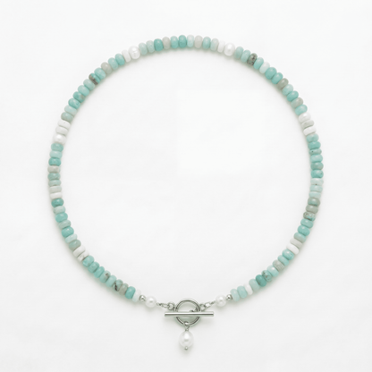 Collier en perles turquoise