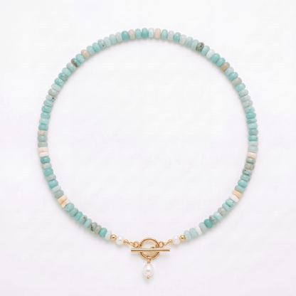 Collier en perles turquoise