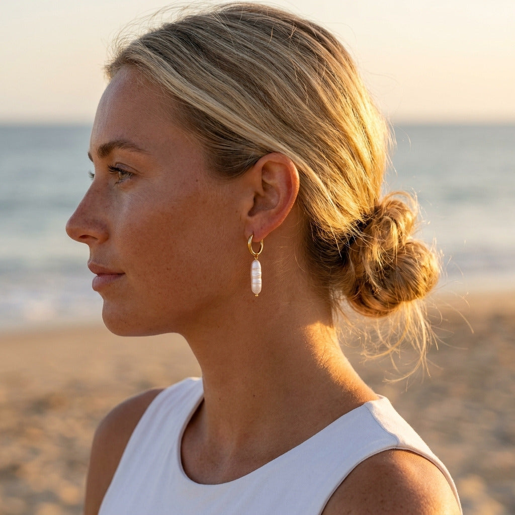 Boucles d'oreilles en perles Biwa