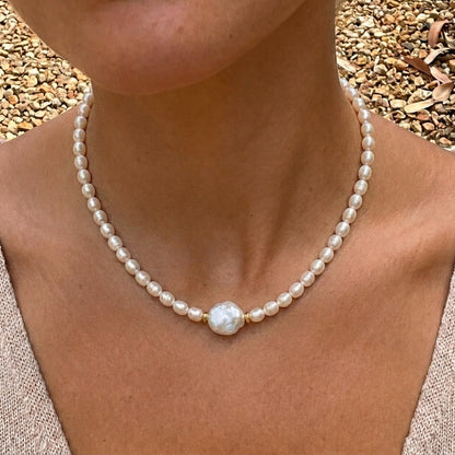 Collier en Perles d'Eau Douce Baroque