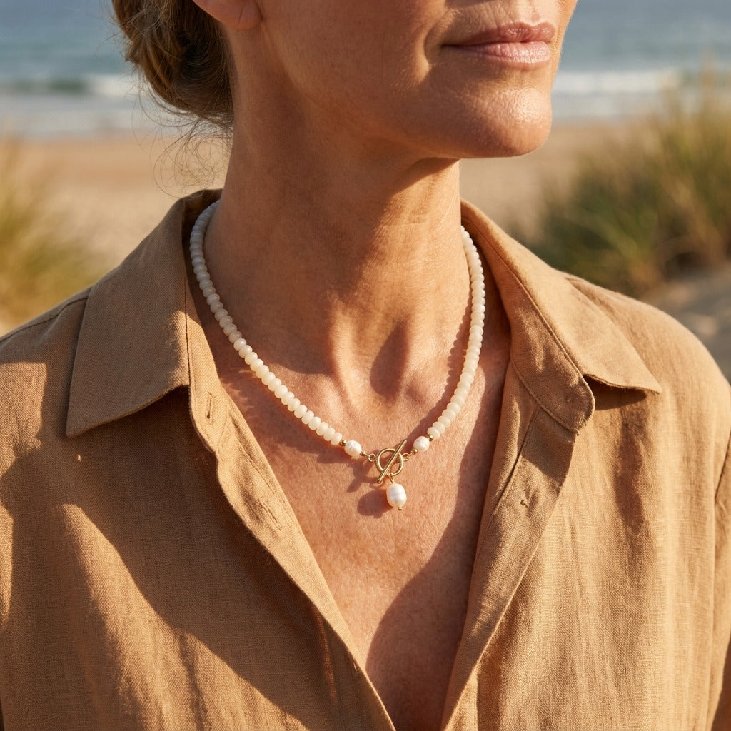 Collier de Perles Blanches