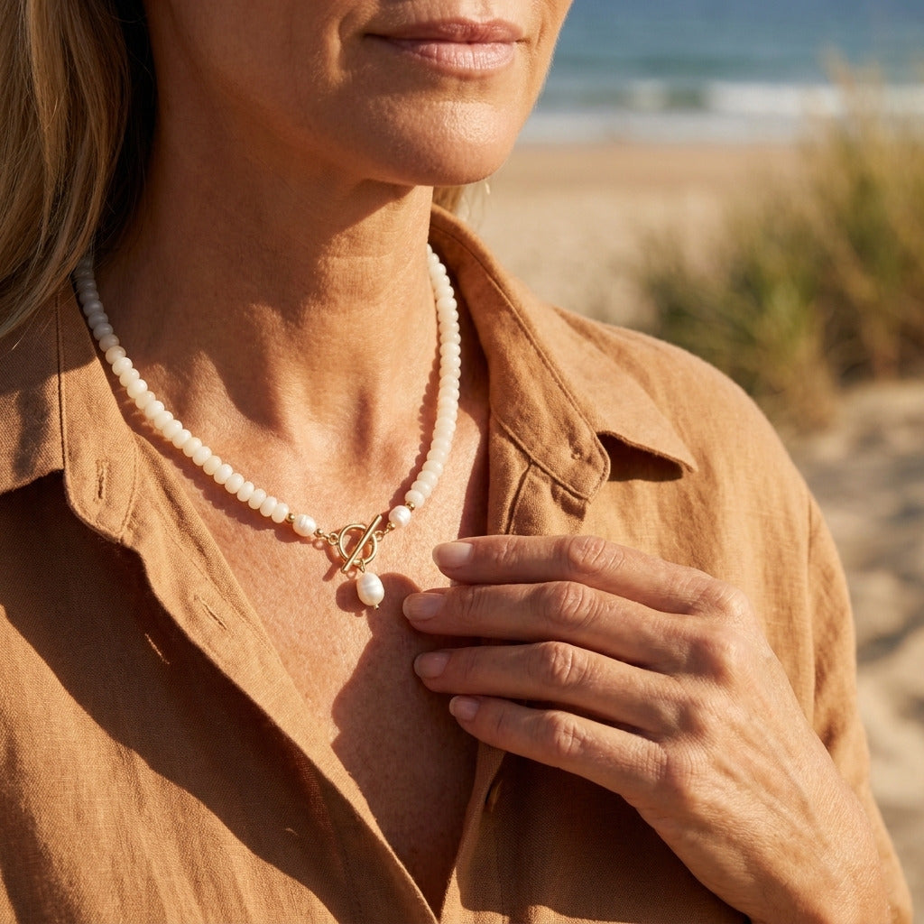 Collier de Perles Blanches