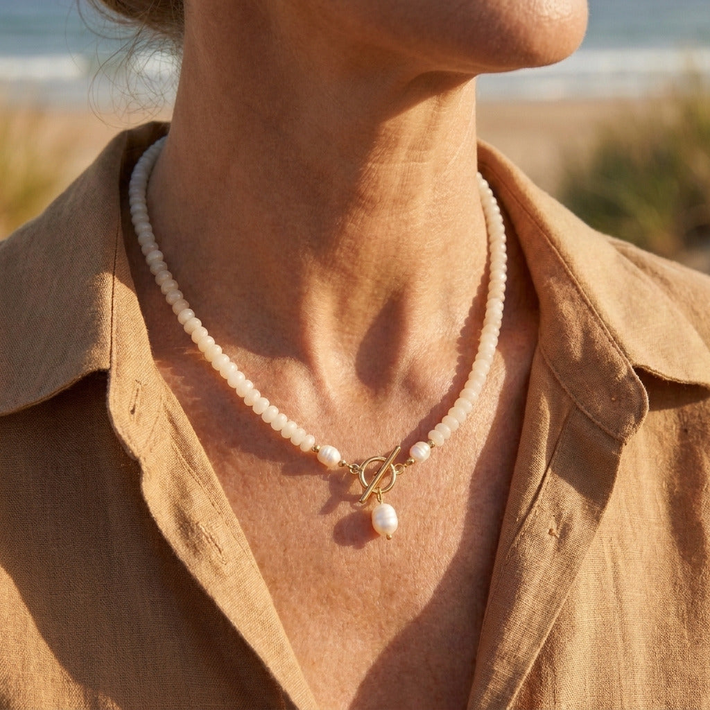 Collier de Perles Blanches