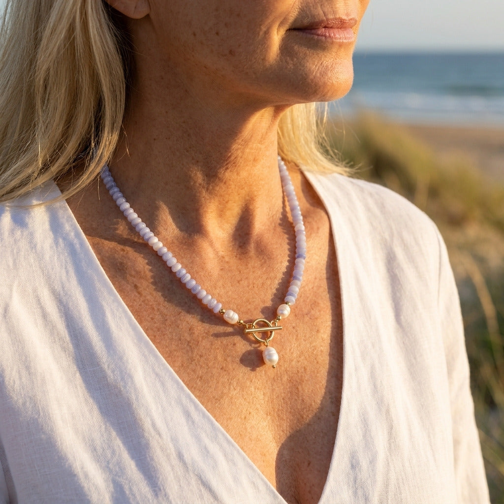 Collier de perles Lavande