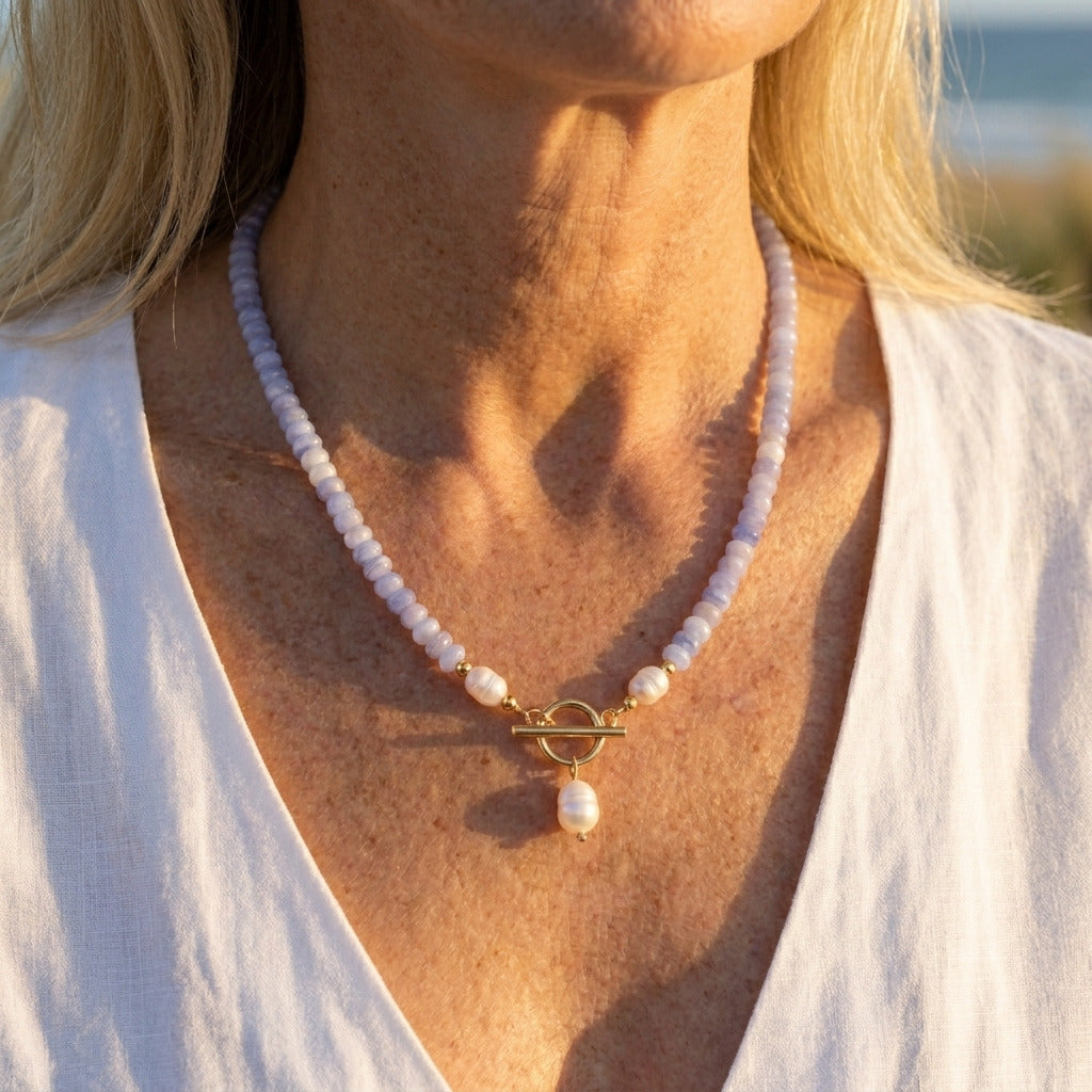 Collier de perles Lavande