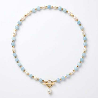 Collier de Perles Bleu Côtier